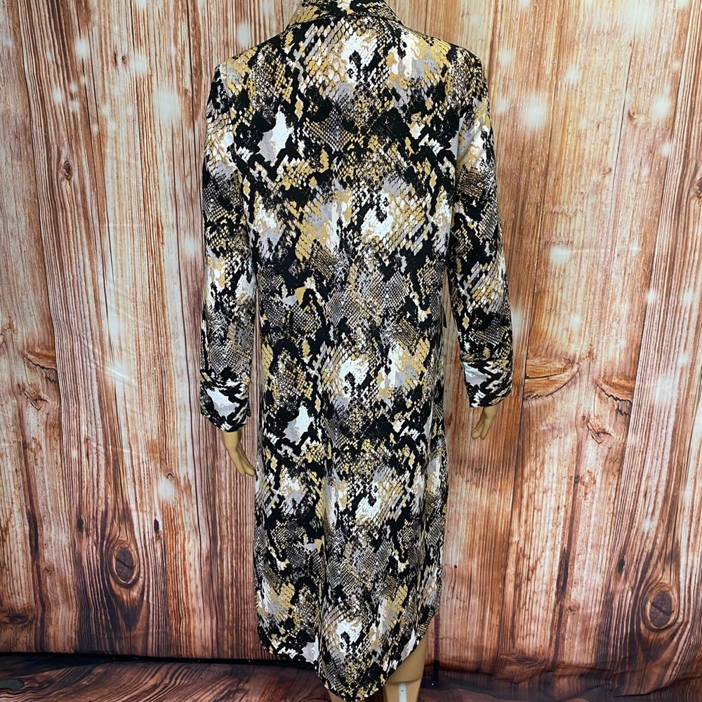 Jennifer Lopez Python Print Collared Shirtdress - image 7